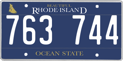 RI license plate 763744