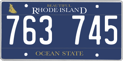RI license plate 763745