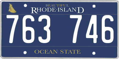 RI license plate 763746
