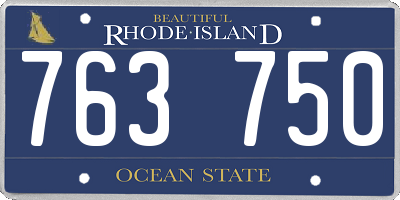 RI license plate 763750
