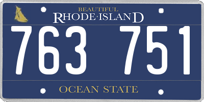 RI license plate 763751