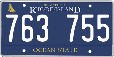 RI license plate 763755