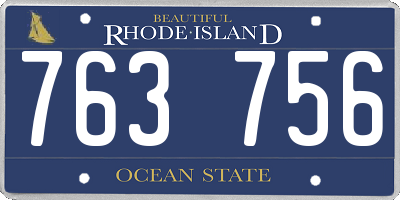 RI license plate 763756