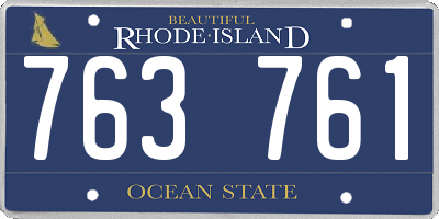 RI license plate 763761