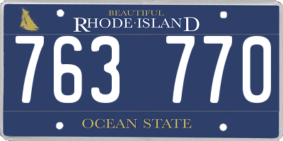 RI license plate 763770