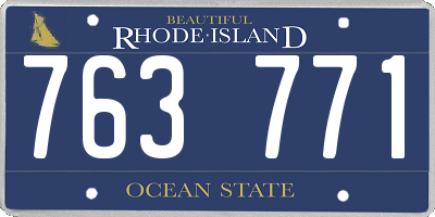 RI license plate 763771