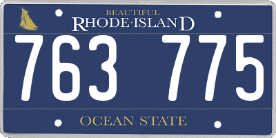 RI license plate 763775