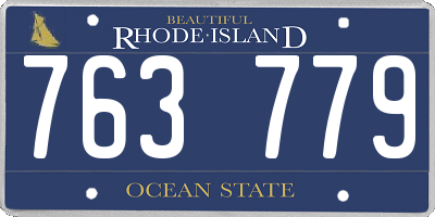RI license plate 763779