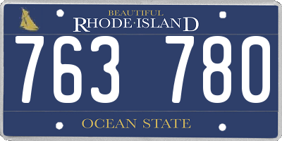 RI license plate 763780
