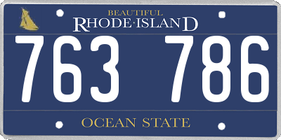 RI license plate 763786