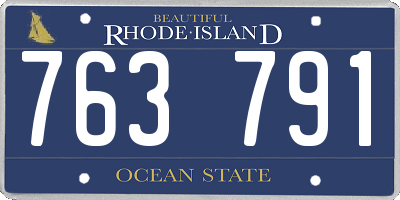 RI license plate 763791