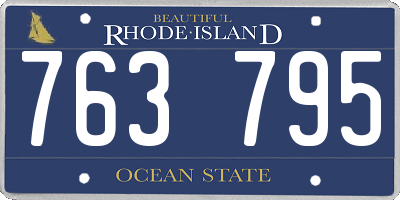 RI license plate 763795