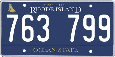 RI license plate 763799