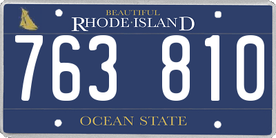 RI license plate 763810