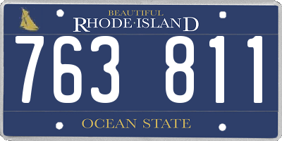RI license plate 763811