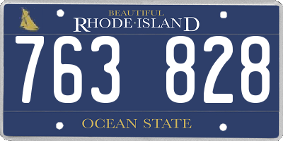 RI license plate 763828
