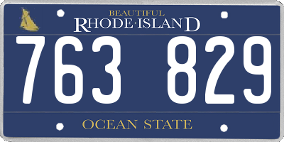 RI license plate 763829