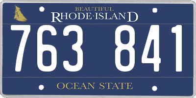 RI license plate 763841