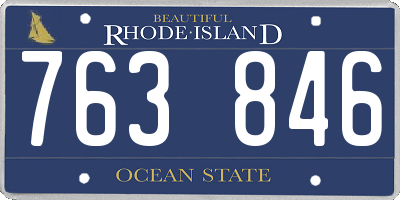 RI license plate 763846