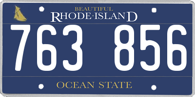 RI license plate 763856