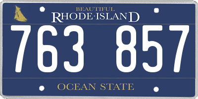 RI license plate 763857