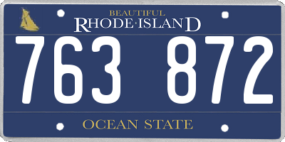 RI license plate 763872