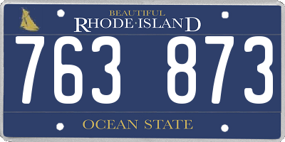 RI license plate 763873