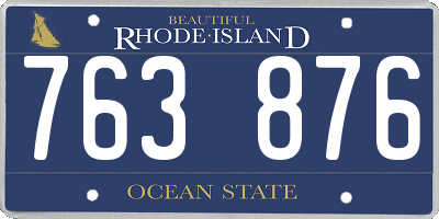 RI license plate 763876