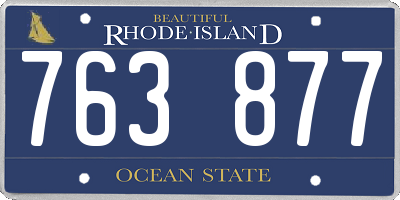 RI license plate 763877