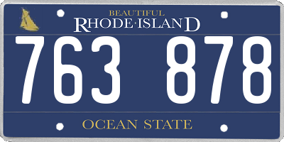 RI license plate 763878
