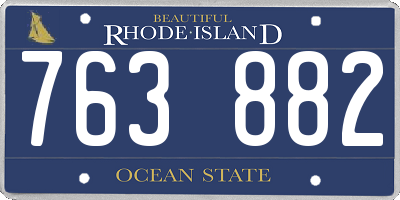 RI license plate 763882