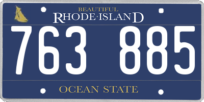 RI license plate 763885