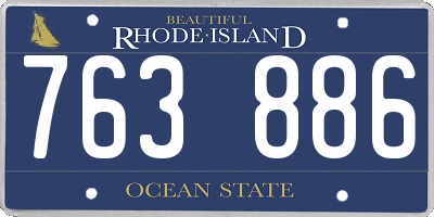 RI license plate 763886