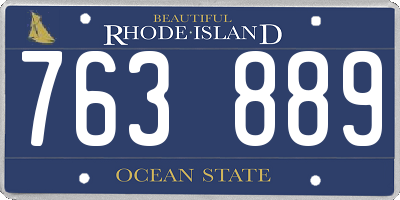 RI license plate 763889