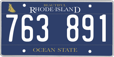 RI license plate 763891