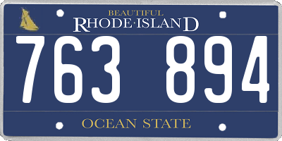 RI license plate 763894