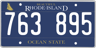 RI license plate 763895