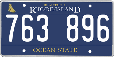 RI license plate 763896