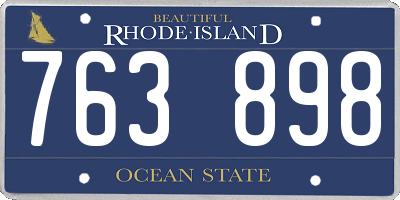 RI license plate 763898