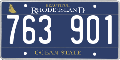RI license plate 763901