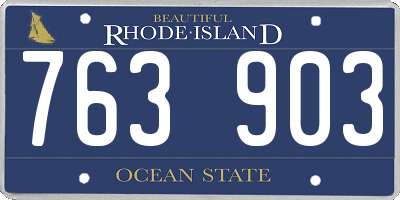 RI license plate 763903