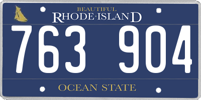 RI license plate 763904