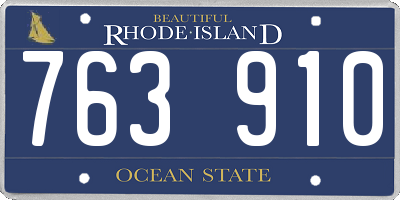 RI license plate 763910