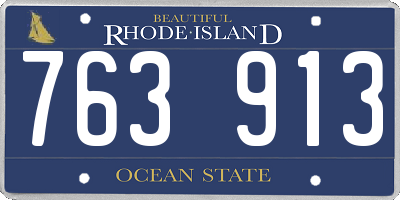 RI license plate 763913
