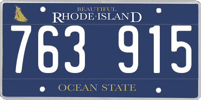 RI license plate 763915