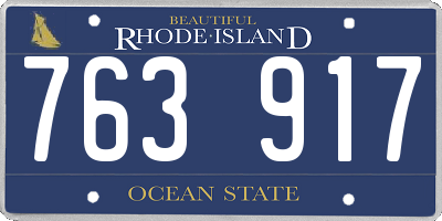 RI license plate 763917