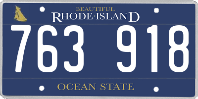 RI license plate 763918