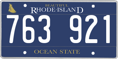 RI license plate 763921