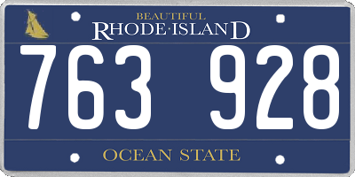 RI license plate 763928