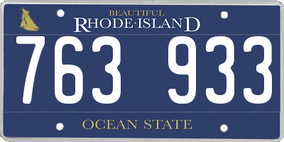 RI license plate 763933